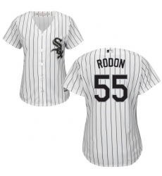 Women's Majestic Chicago White Sox #55 Carlos Rodon Authentic White Home Cool Base MLB Jersey