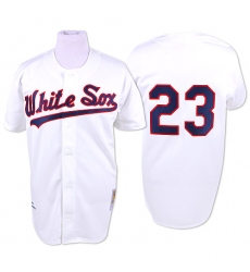 Men's Mitchell and Ness Chicago White Sox #23 Robin Ventura Authentic White Throwback MLB Jersey