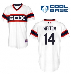 Men's Majestic Chicago White Sox #14 Bill Melton Replica White 2013 Alternate Home Cool Base MLB Jersey