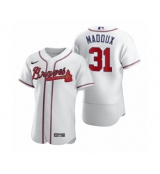 Men's Atlanta Braves #31 Greg Maddux Nike White 2020 Authentic Jersey