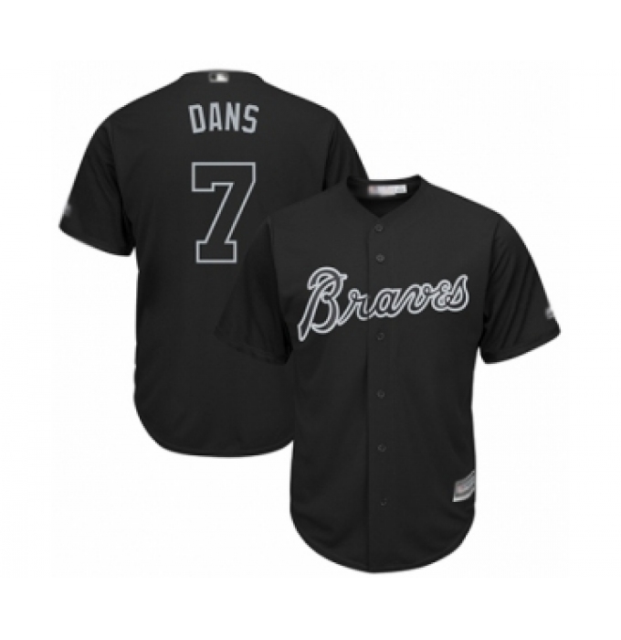 Men's Atlanta Braves #7 Dansby Swanson  Dans  Authentic Black 2019 Players Weekend Baseball Jersey