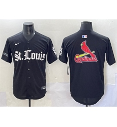 Men's St. Louis Cardinals Team Big Logo Black 'Gothic Legacy Edition' Vapor Premier Limited Stitched Baseball Jersey