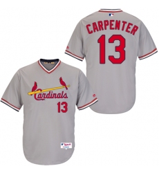 Men's Majestic St. Louis Cardinals #13 Matt Carpenter Authentic Grey 1978 Turn Back The Clock MLB Jersey