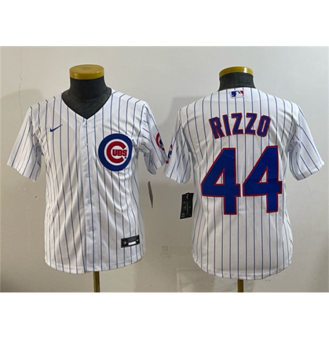 Women's Chicago Cubs #44 Anthony Rizzo White Stitched Baseball Jersey