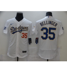 Men's Nike Los Angeles Dodgers #35 Cody Bellinger White World Series Champions Authentic Jersey