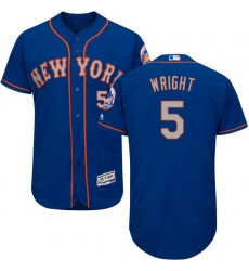 Men's Majestic New York Mets #5 David Wright Royal/Gray Alternate Flex Base Authentic Collection MLB Jersey