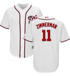 Youth Majestic Washington Nationals #11 Ryan Zimmerman Replica White Home Cool Base MLB Jersey