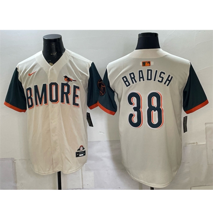 Men's Baltimore Orioles #38 Kyle Bradish Natural 2026 City Connect Stadium Stitched Baseball Jersey