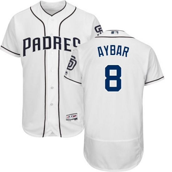 San Diego Padres #8 Erick Aybar White Flexbase Authentic Collection Stitched MLB Jersey