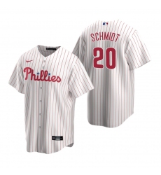 Men's Nike Philadelphia Phillies #20 Mike Schmidt White Home Stitched Baseball Jersey