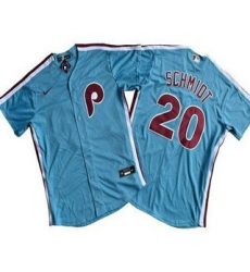 Men's Philadelphia Phillies #20 Mike Schmidt Light Blue Cool Base Jersey