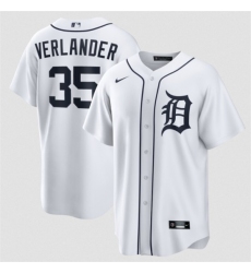 Men's Detroit Tigers #35 Justin Verlander White 2026 Cool Base Stitched Baseball Jersey
