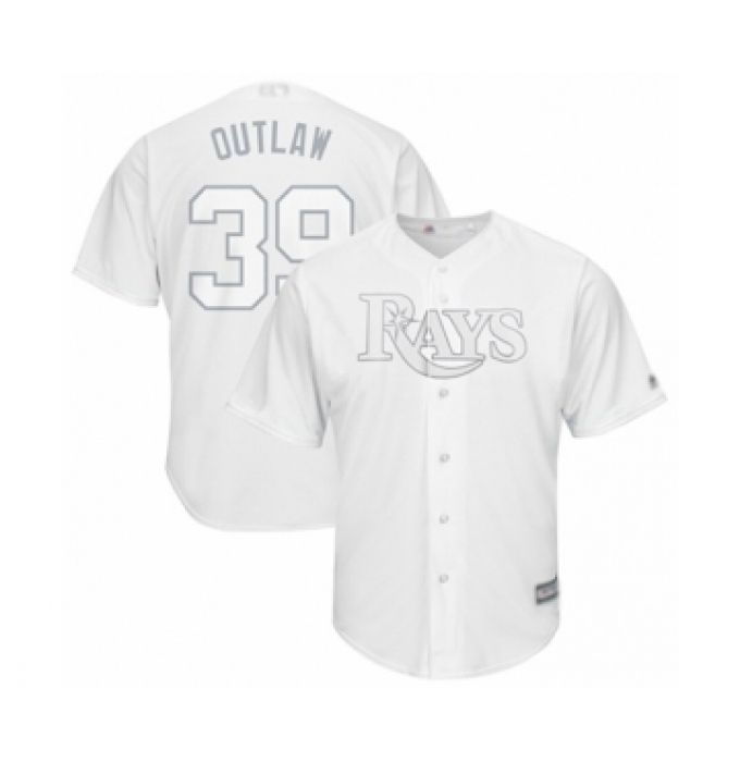 Men's Tampa Bay Rays #39 Kevin Kiermaier  Outlaw  Authentic White 2019 Players Weekend Baseball Jersey
