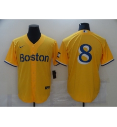 Men's Boston Red Sox #8 Carl Yastrzemski Nike Gold-Light Blue 2021 City Connect Replica Player Jersey