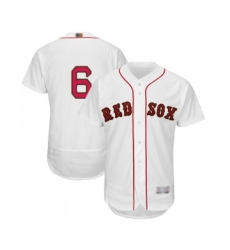 Men's Boston Red Sox #6 Johnny Pesky White 2019 Gold Program Flex Base Authentic Collection Baseball Jersey