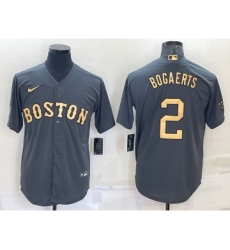 Men's Boston Red Sox #2 Xander Bogaerts Grey 2022 All Star Stitched Cool Base Nike Jersey