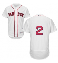Men's Majestic Boston Red Sox #2 Xander Bogaerts White Home Flex Base Authentic Collection MLB Jersey