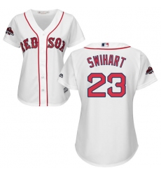 Women's Majestic Boston Red Sox #23 Blake Swihart Authentic White Home 2018 World Series Champions MLB Jersey