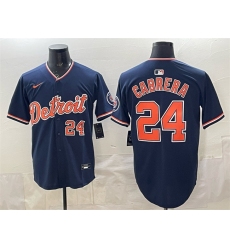Men's Detroit Tigers #24 Miguel Cabrera Navy 2026 Alternate Vapor Premier Limited Stitched Baseball Jersey