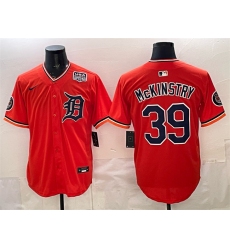 Men's Detroit Tigers #39 Zach McKinstry Orange 2026 Alternate USA 250' Vapor Premier Limited Stitched Baseball Jersey