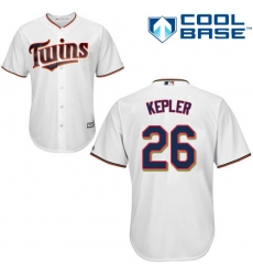 Men's Majestic Minnesota Twins #26 Max Kepler Replica White Home Cool Base MLB Jersey