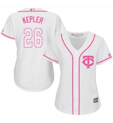 Women's Majestic Minnesota Twins #26 Max Kepler Replica White Fashion Cool Base MLB Jersey