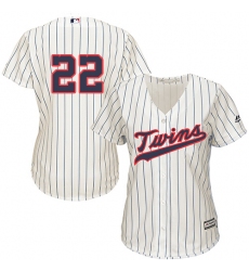 Women's Majestic Minnesota Twins #22 Miguel Sano Authentic Cream Alternate Cool Base MLB Jersey