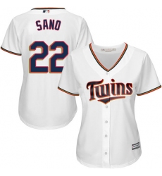 Women's Majestic Minnesota Twins #22 Miguel Sano Authentic White Home Cool Base MLB Jersey