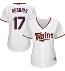 Women's Majestic Minnesota Twins #17 Jose Berrios Replica White Home Cool Base MLB Jersey