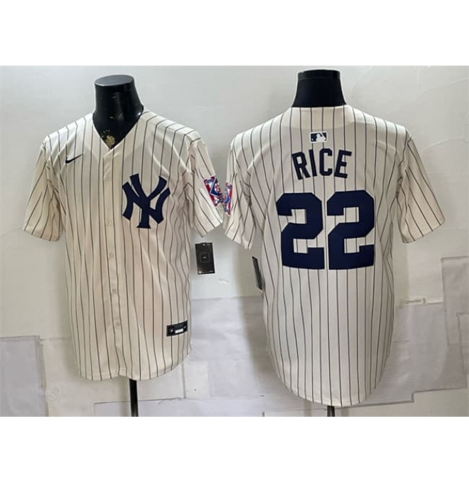 Men's New York Yankees #22 Ben Rice Cream 2026 Field of Dreams Stadium Stitched Baseball Jersey