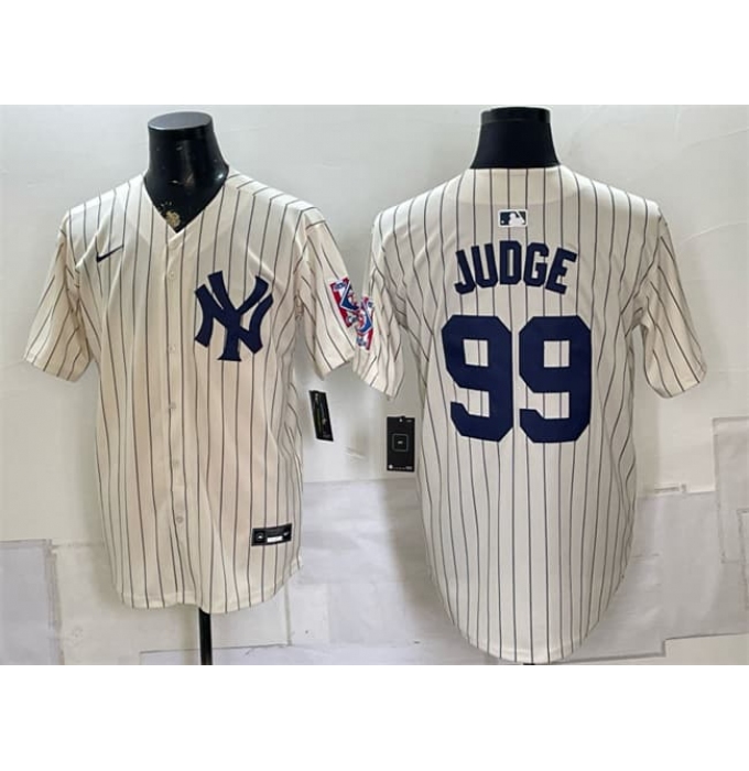 Men's New York Yankees #99 Aaron Judge Cream 2026 Field of Dreams Stadium Stitched Baseball Jersey