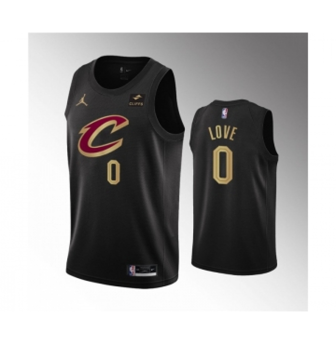 Men's Cleveland Cavaliers #0 Kevin Love Black Statement Edition Stitched Basketball Jersey