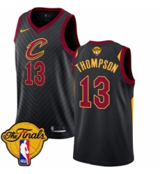 Women's Nike Cleveland Cavaliers #13 Tristan Thompson Swingman Black 2018 NBA Finals Bound NBA Jersey Statement Edition