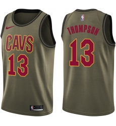 Youth Nike Cleveland Cavaliers #13 Tristan Thompson Swingman Green Salute to Service NBA Jersey
