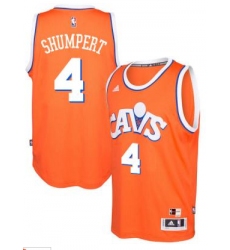 adidas Cleveland Cavaliers #4 Iman Shumpert Orange Hardwood Classics Swingman Jersey
