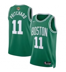 Men's Boston Celtics #11 Payton Pritchard Kelly Green 2024 Finals Icon Edition Stitched Basketball Jersey