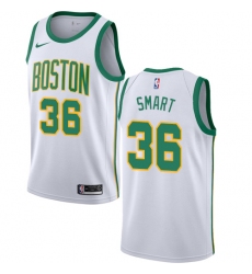 Women's Nike Boston Celtics #36 Marcus Smart Swingman White NBA Jersey - City Edition