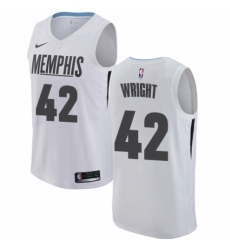 Youth Nike Memphis Grizzlies #42 Lorenzen Wright Swingman White NBA Jersey - City Edition