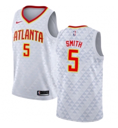 Men's Nike Atlanta Hawks #5 Josh Smith Authentic White NBA Jersey - Association Edition