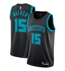 Women's Nike Jordan Charlotte Hornets #15 Kemba Walker Swingman Black NBA Jersey - 2018 19 City Edition
