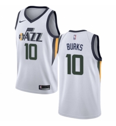 Men's Nike Utah Jazz #10 Alec Burks Swingman NBA Jersey - Association Edition