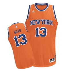 Men's Adidas New York Knicks #13 Joakim Noah Swingman Orange Alternate NBA Jersey
