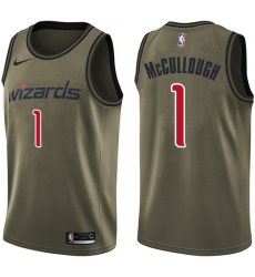 Youth Nike Washington Wizards #1 Chris McCullough Swingman Green Salute to Service NBA Jersey