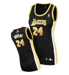 Women's Adidas Los Angeles Lakers #24 Kobe Bryant Authentic Black/Gold No. NBA Jersey