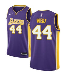 Men's Nike Los Angeles Lakers #44 Jerry West Swingman Purple NBA Jersey - Statement Edition