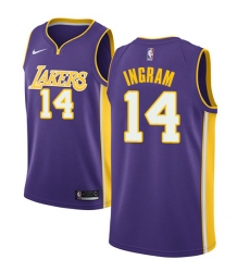 Men's Nike Los Angeles Lakers #14 Brandon Ingram Swingman Purple NBA Jersey - Statement Edition