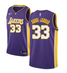 Women's Nike Los Angeles Lakers #33 Kareem Abdul-Jabbar Swingman Purple NBA Jersey - Statement Edition