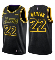 Youth Nike Los Angeles Lakers #22 Elgin Baylor Swingman Black NBA Jersey - City Edition