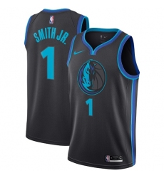 Youth Nike Dallas Mavericks #1 Dennis Smith Jr. Swingman Charcoal NBA Jersey - City Edition