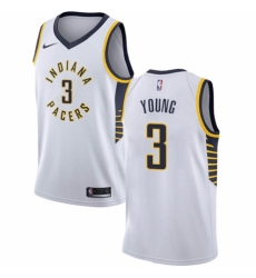 Youth Nike Indiana Pacers #3 Joe Young Swingman White NBA Jersey - Association Edition